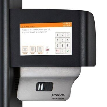Smarter Schlüsselkasten Traka Touch-S PIN-Eingabe und Zugang mit Personalkarte